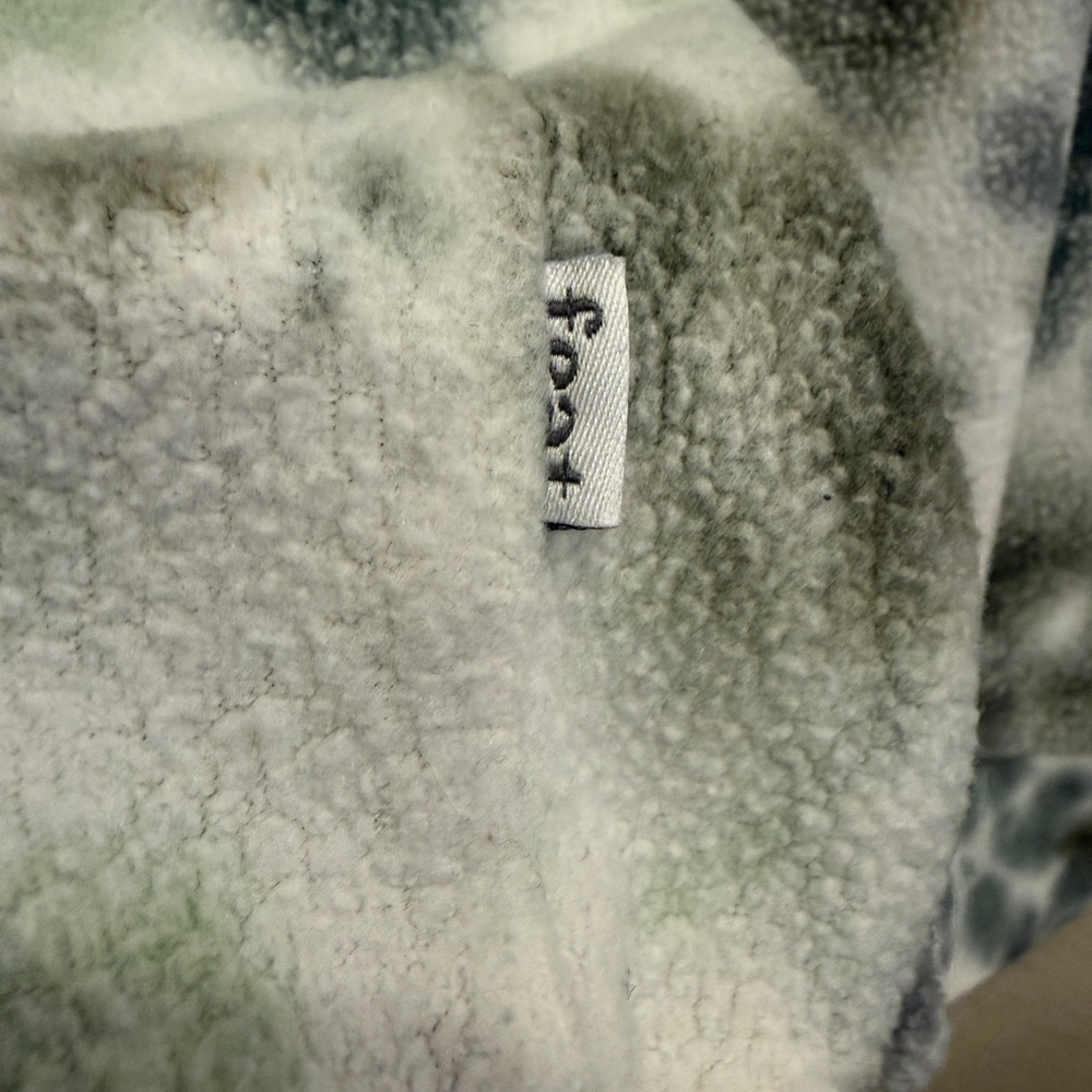 Feat Unisex Tie-Dye Crewneck Blanket Blend Olive and Charcoal Loungewear Sz XL - Picture 4 of 10